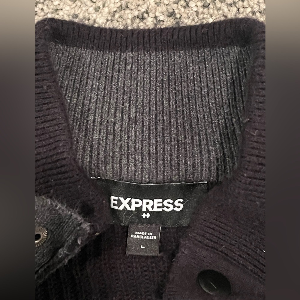 Express Quarter Snap Pullover Sweaters Brown And … - image 5